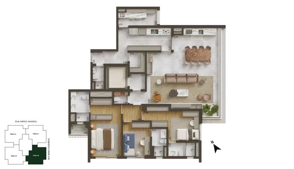 68fbed9f1359995f610f34b6_163m-3-suites-cozinha-fechada.webp