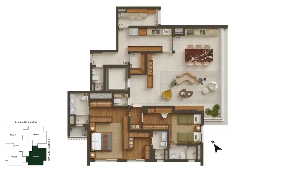 68fbeda01359995f610f34d3_163m-2-suites-suite-master-ampliada-cozinha-fechada.webp